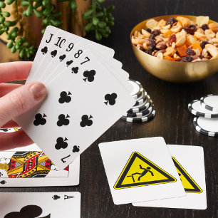 Caution Watch Your Step Sign Trip Hazard Playing Cards
