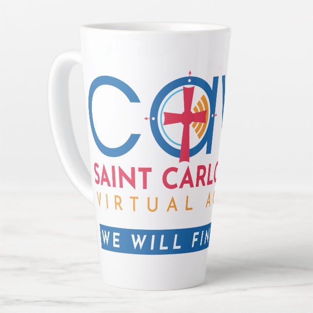 CAVA Logo T-Shirt Latte Mug (Left Angle)