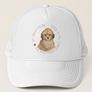Cavachon Puppy First Christmas Trucker Hat