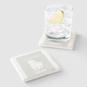 Cavachon Upload Your Dog Pic Stone Coaster