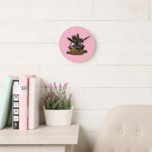 Caval ed Bronz - Torino Statue Blocky Voxel Art Round Clock
