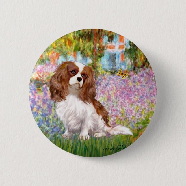 Cavalier 2 (Bl) - Garden (M) Inch Round Button (Front)