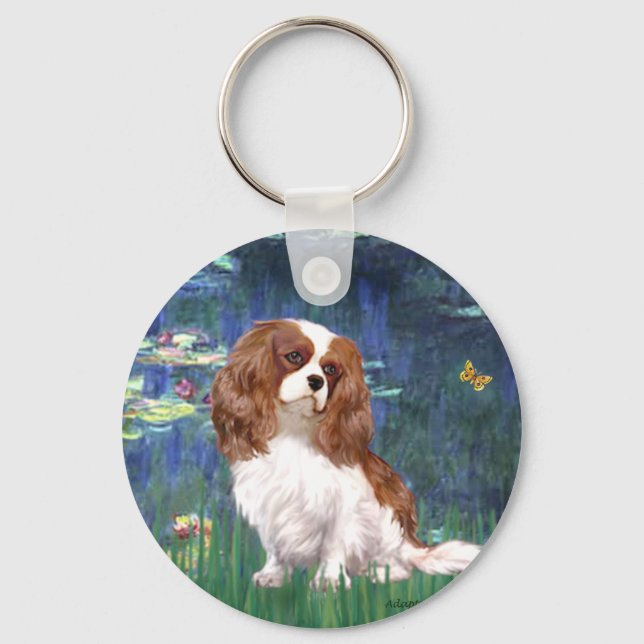 Cavalier 2 (Bl) - Lilies 5 Keychain (Front)