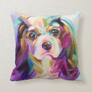 Cavalier Art pillow - lilac back