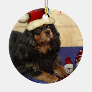 Cavalier Christmas Ceramic Ornament