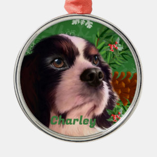 Cavalier Christmas Decor Metal Ornament