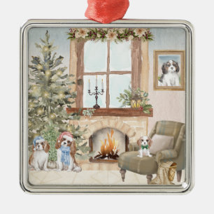 Cavalier Christmas  Metal Ornament