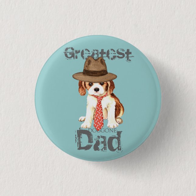 Cavalier Dad 1 Inch Round Button (Front)