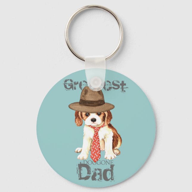 Cavalier Dad Keychain (Front)
