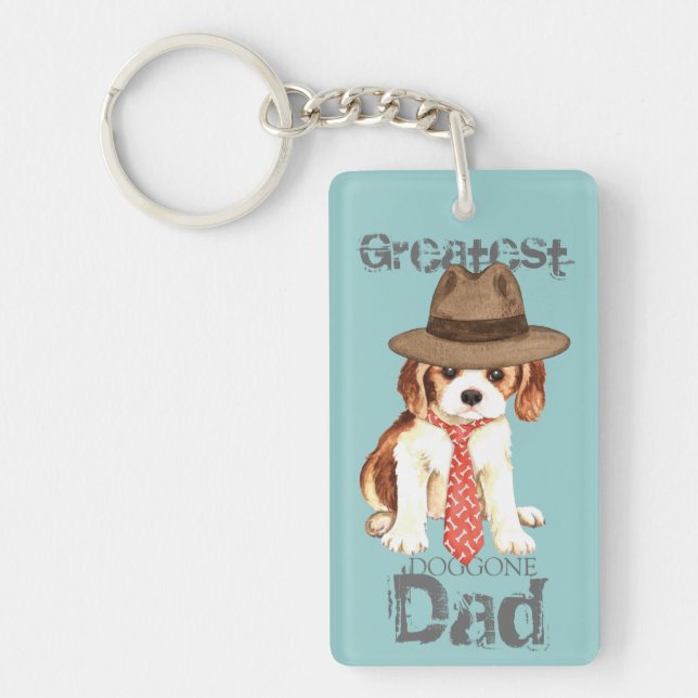 Cavalier Dad Keychain (Front)