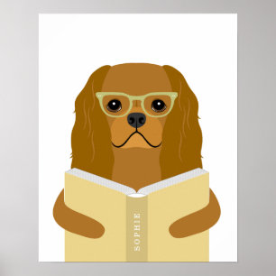 Cavalier Dog Personalized Print