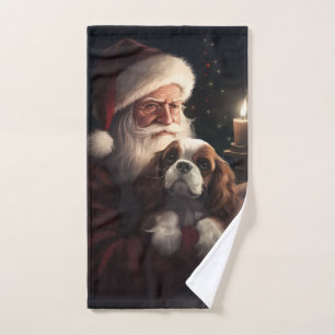 Cavalier King avec le Père Noël Festif Noël