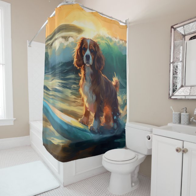 Cavalier King Beach Surfing Painting (In Situ)