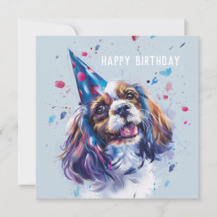 Cavalier King Charled Spaniel Birthday card