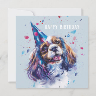 Cavalier King Charled Spaniel Birthday card