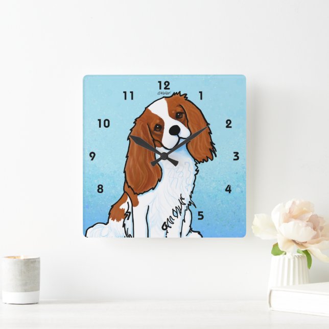 Cavalier King Charles Acrylic Wall Clock (Home)