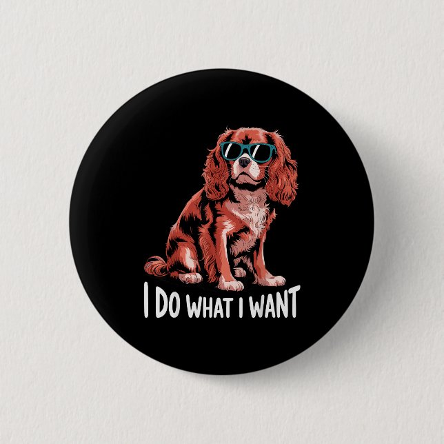 Cavalier King Charles Art For Men Women Cavalier S 2 Inch Round Button (Front)
