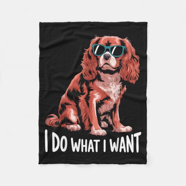 Cavalier King Charles Art For Men Women Cavalier S Fleece Blanket (Front)