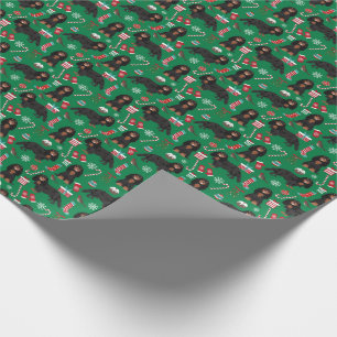 Cavalier King Charles Black and Tan Christmas Wrapping Paper