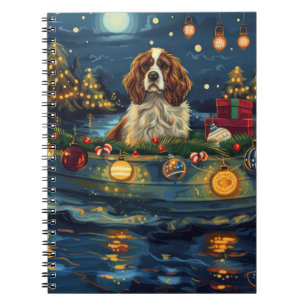 Cavalier King Charles Christmas Festive Voyage Notebook
