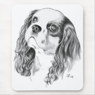 Cavalier King Charles Drawing Mouse Pad
