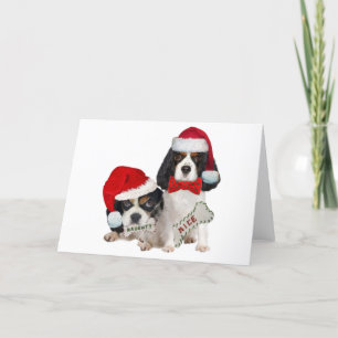 Cavalier King Charles Naughty or Nice gifts Holiday Card