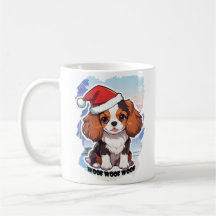 Cavalier King Charles Pastel Christmas woof