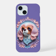 Cavalier King Charles Pastel Paper Cutting Art