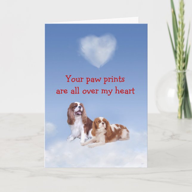 Cavalier King Charles Puppy Love Card (Front)