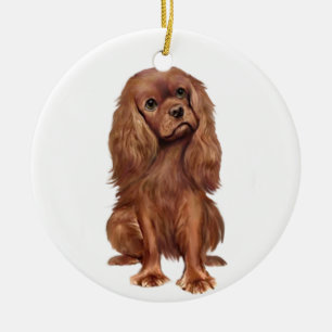 Cavalier King Charles - Ruby Ceramic Ornament