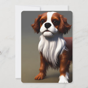 cavalier king charles spaniel AI8 Invitation
