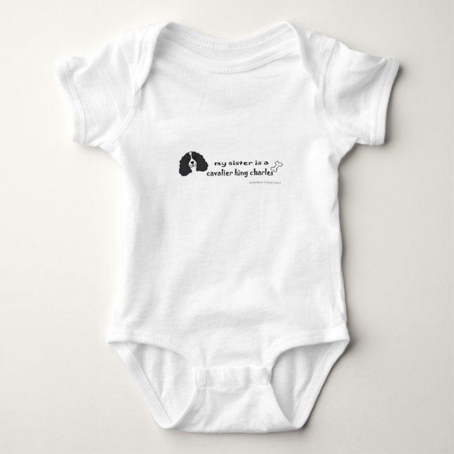 cavalier king charles spaniel baby bodysuit (Front)