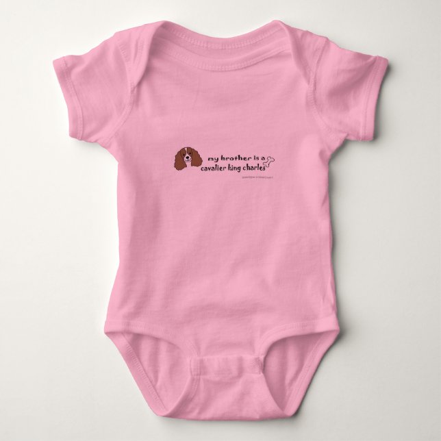 cavalier king charles spaniel baby bodysuit (Front)
