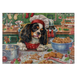 Cavalier King Charles Spaniel Baking Christmas Cutting Board