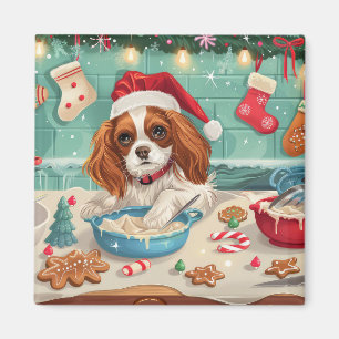 Cavalier King Charles Spaniel Baking Christmas Magnet