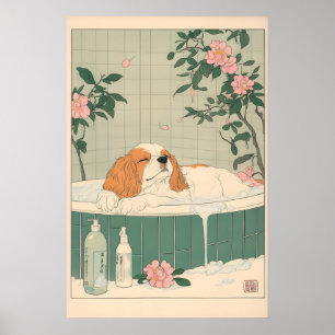 Cavalier King Charles Spaniel Bathroom Art Print