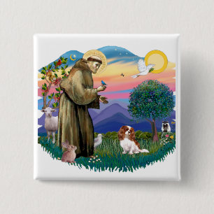 Cavalier King Charles Spaniel (Blenheim #2) 2 Inch Square Button