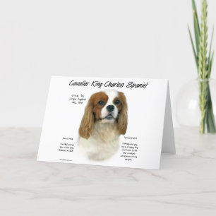 Cavalier King Charles Spaniel (Blenheim) History Holiday Card