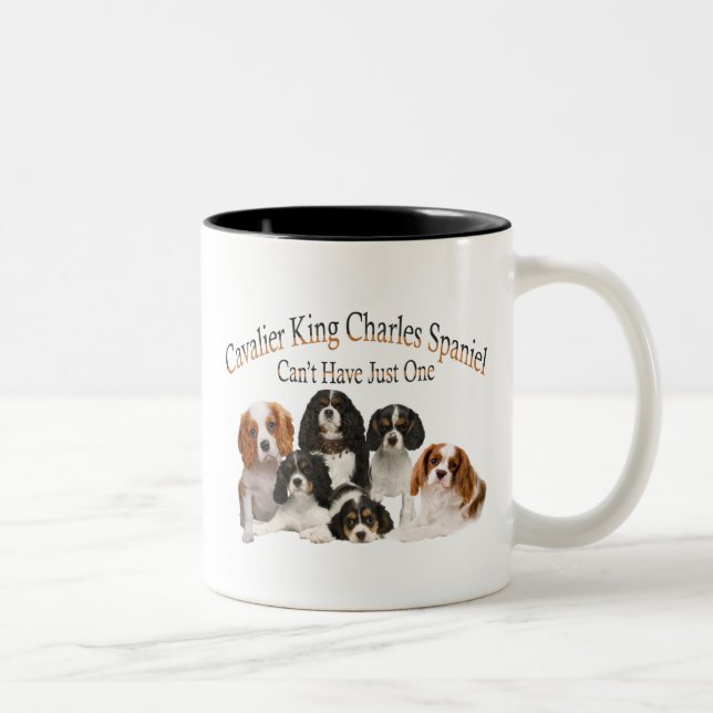 Cavalier King Charles Spaniel Can't Have Just One Two-Tone Coffee Mug (Right)