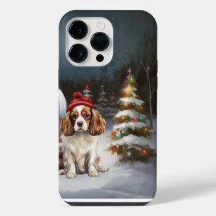 Cavalier King Charles Spaniel Caravan Christmas iPhone 14 Pro Max Case