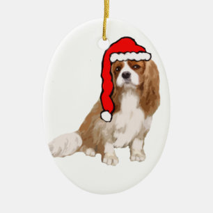 Cavalier King Charles Spaniel Christmas Ceramic Ornament