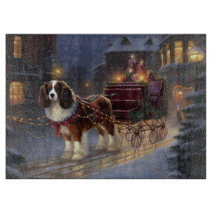 Cavalier King Charles Spaniel Christmas Festive  Cutting Board