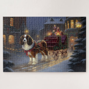 Cavalier King Charles Spaniel Christmas Festive  Jigsaw Puzzle