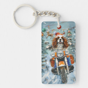 Cavalier King Charles Spaniel Christmas Keychain