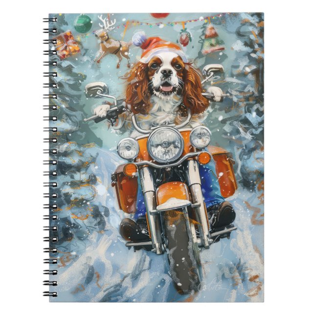 Cavalier King Charles Spaniel Christmas Notebook (Front)
