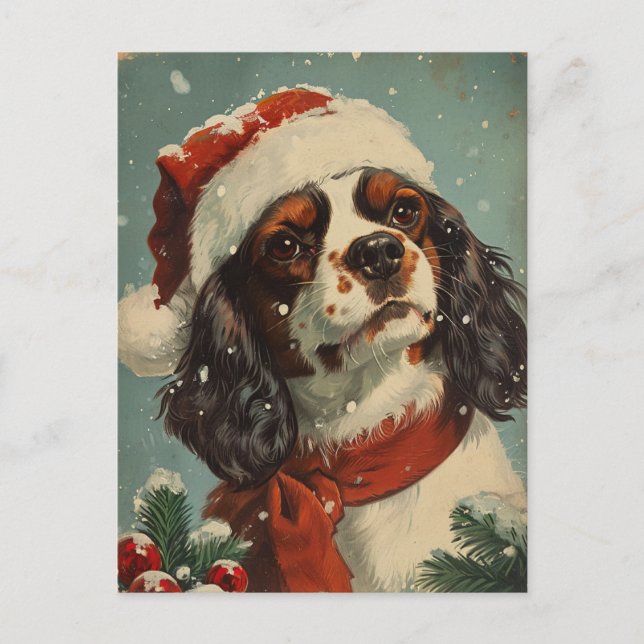 Cavalier King Charles Spaniel Christmas  Postcard (Front)