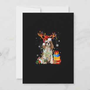 Cavalier King Charles Spaniel Christmas Reindeer S Invitation