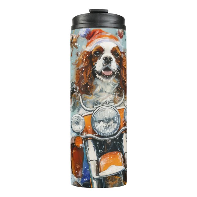 Cavalier King Charles Spaniel Christmas Thermal Tumbler (Front)