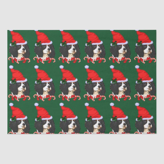 Cavalier King Charles Spaniel Christmas Tissue Paper (Front)