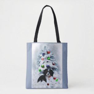 Cavalier King Charles Spaniel Christmas   Tote Bag